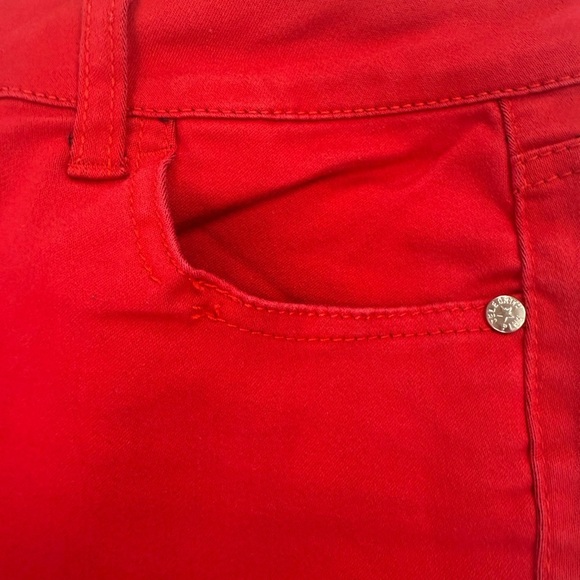 Celebrity Pink Red Skinny Jeans Vibrant Denim - Picture 5 of 9